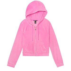 VICTORIA'S SECRET Velour Front-zip Hoodie